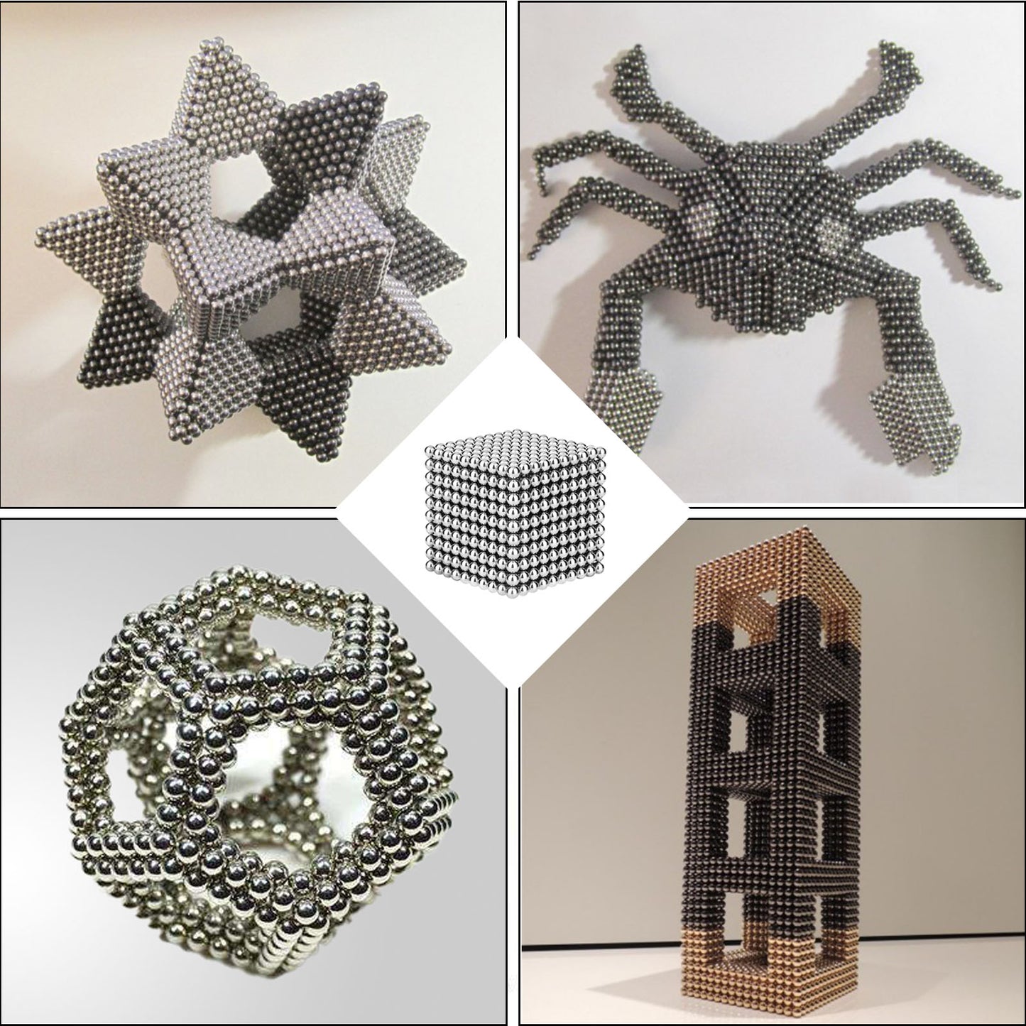 Bolas de masilla magnéticas para adolescentes y adultos, cuentas versátiles 3D creativas, juguete antiestrés, cuentas de slime magnéticas, 1000 unidades