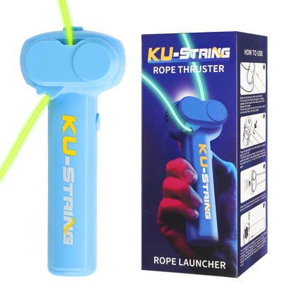 Glow-in-the-Dark Rope, Portable Rope Launcher, Let the Glowing Fly Through the Air, Defy Gravity for Kids and Adults,Blue