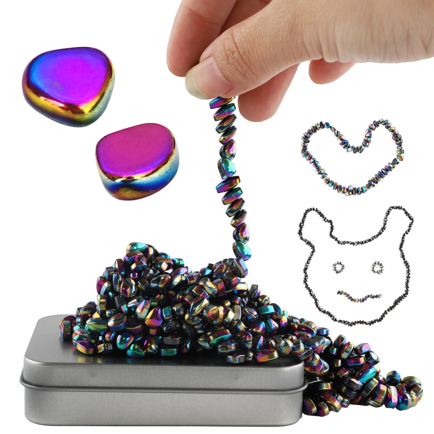 Magnetic Balls Putty Puzzle Anxiety/Stress Relief Toy Desk Fidget Toys Magnetic Stones 500P Colorful