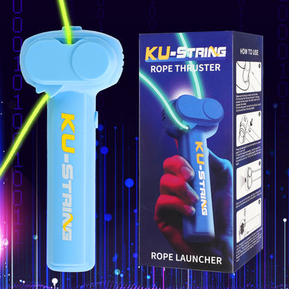 Glow-in-the-Dark Rope, Portable Rope Launcher, Let the Glowing Fly Through the Air, Defy Gravity for Kids and Adults,Blue
