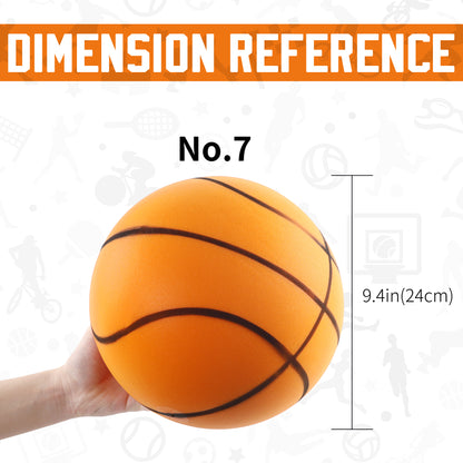 Silent Basketball Size 7 (29.5") - Upgrade Foam Indoor Basketball for Quiet Dribbling and Indoor Training, Pro PU Foam Ball – Real Feel Higher Bounce Quieter