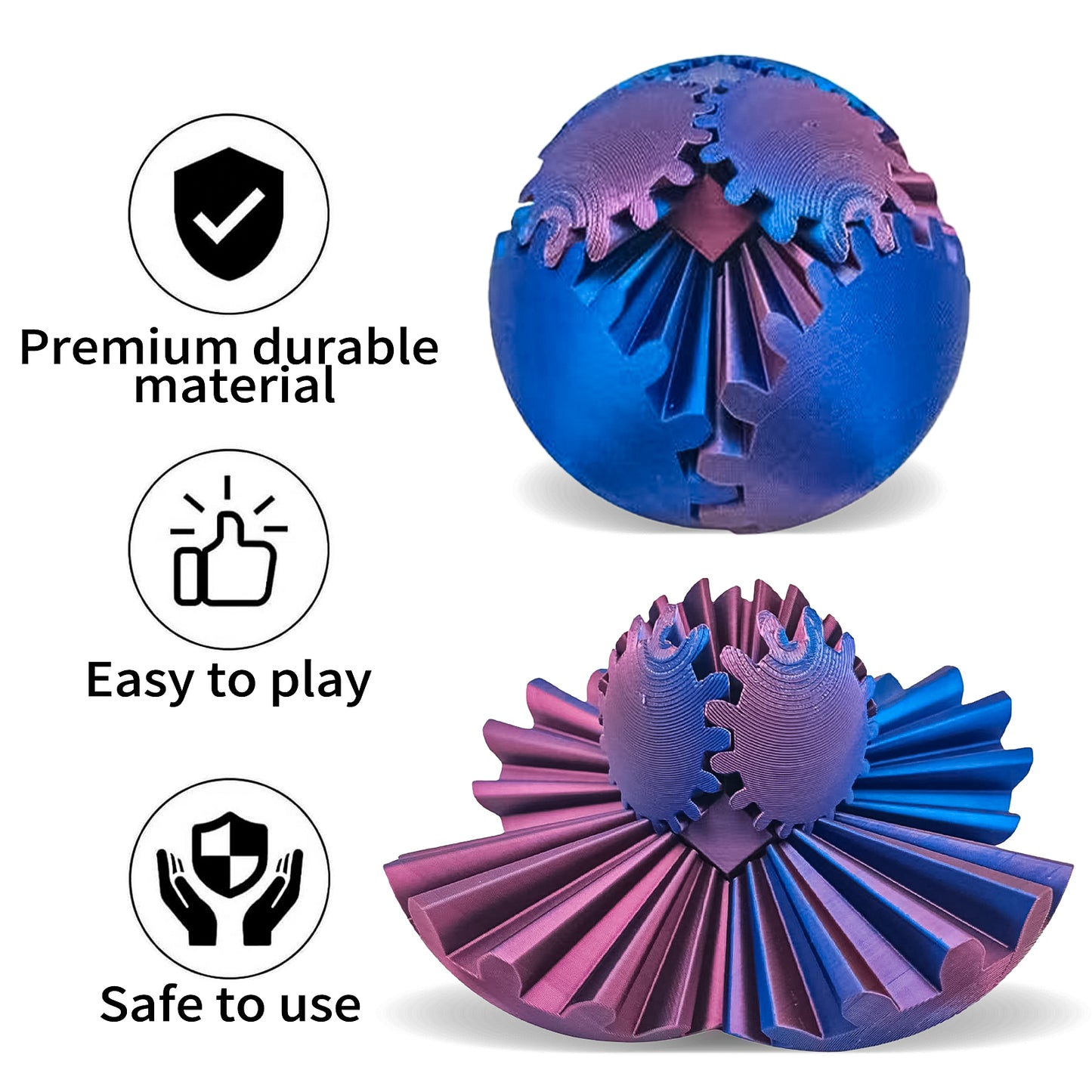 Gear Ball-3D Printed Gear Ball Spin Ball,Gearsphere,Fidget Toy,Gear Ball Fidget Toy,Gearsphere Desk Toy