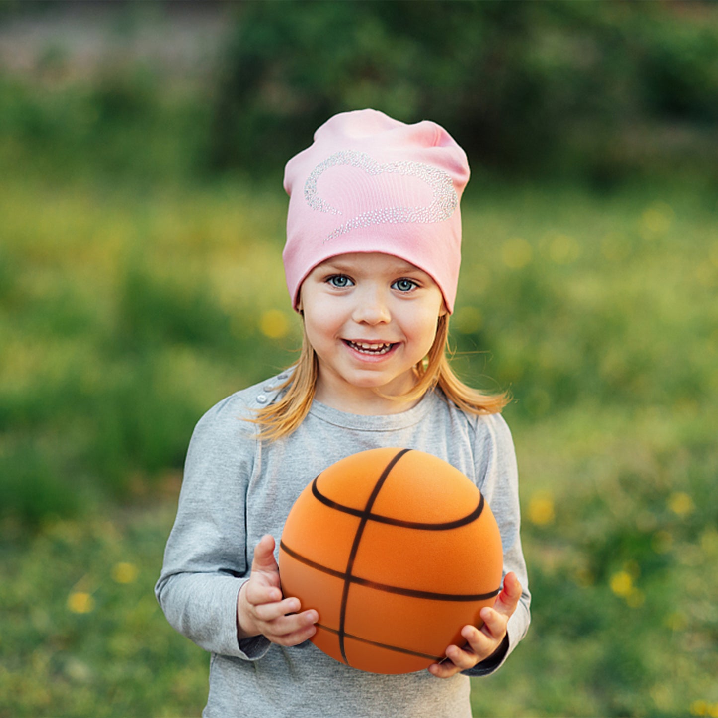 Silent Basketball Size 7 (29.5") - Upgrade Foam Indoor Basketball for Quiet Dribbling and Indoor Training, Pro PU Foam Ball – Real Feel Higher Bounce Quieter