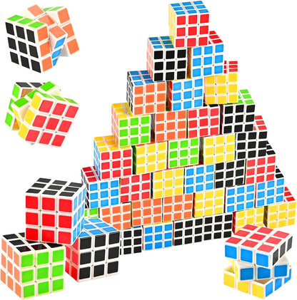Mini Cube 48 Pack Magic Cube, Puzzle Party Favors for Kids Party Puzzle Game Toys Classroom Rewards & School Prize for Students, Stress Relief Toys Goody Bag Filler Birthday Easter Gift