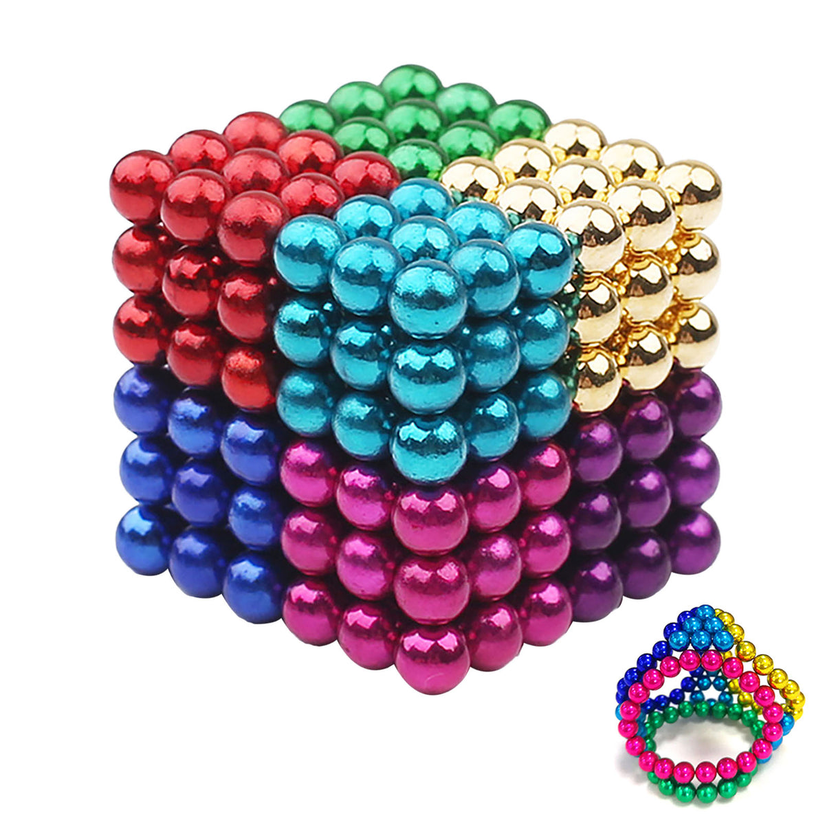Magnetic Desk Beads – 216 Piece 5 Millimeters Set B | Premium 3D Fidget Toy