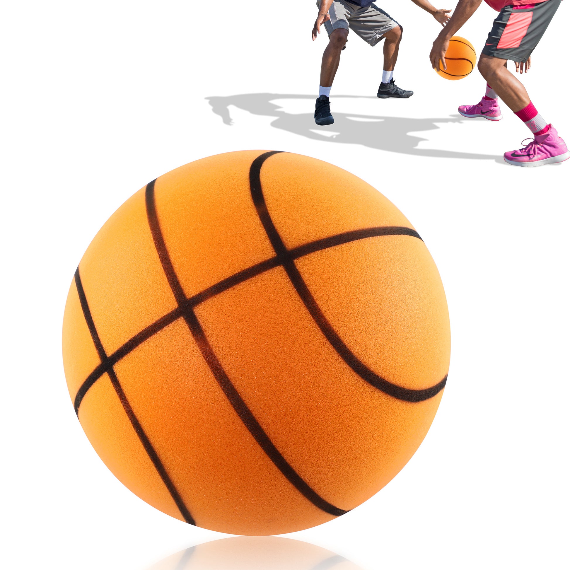 Silent Basketball Size 7 (29.5") - Upgrade Foam Indoor Basketball for Quiet Dribbling and Indoor Training, Pro PU Foam Ball – Real Feel Higher Bounce Quieter