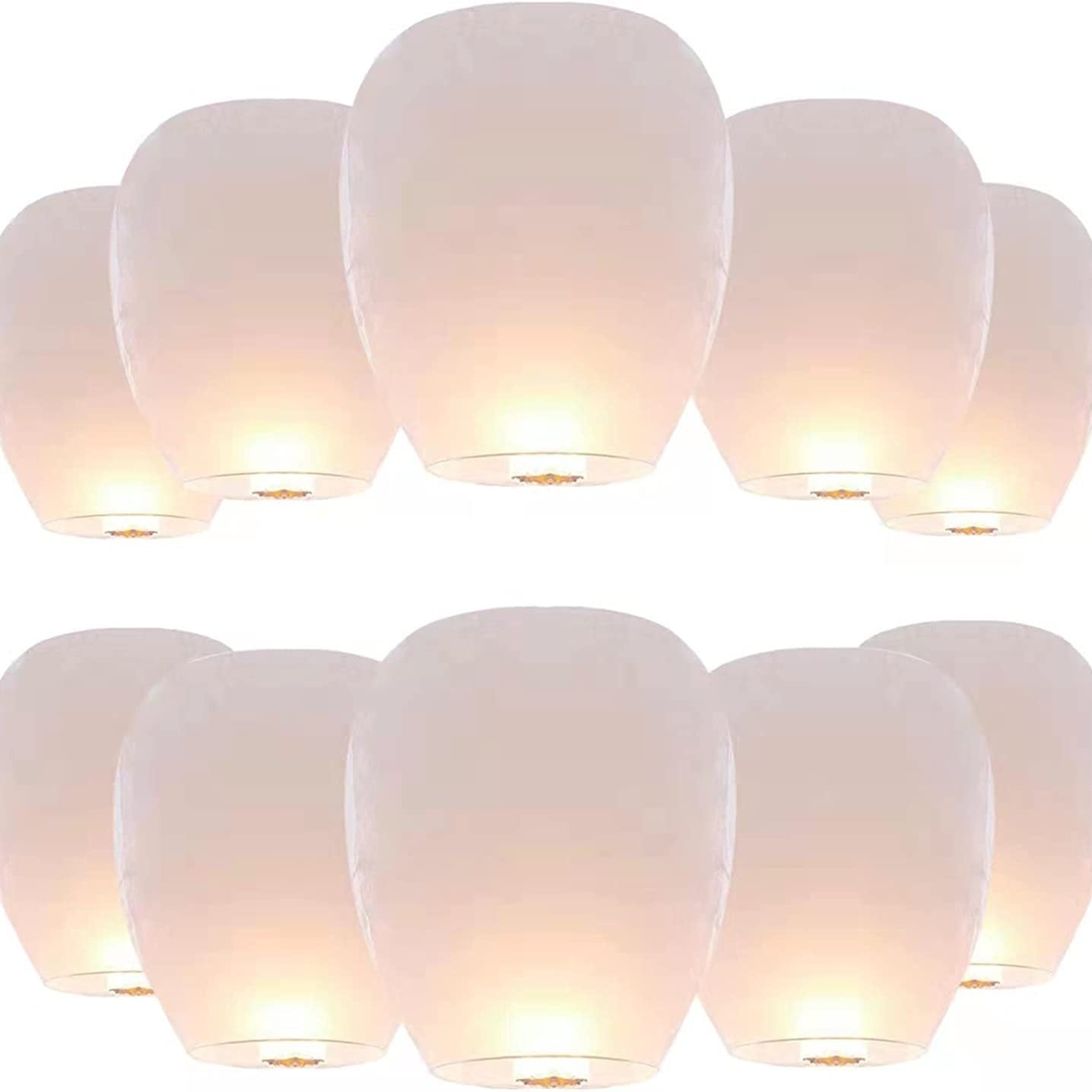 10 Pack White Paper Lanterns The Ceiling or Together to Coordinate with Other Hanging Decorations, Other Banner Fiesta, Instructions Easy to Use.