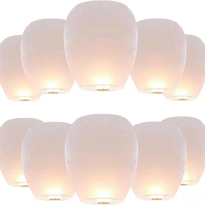10 Pack White Paper Lanterns The Ceiling or Together to Coordinate with Other Hanging Decorations, Other Banner Fiesta, Instructions Easy to Use.