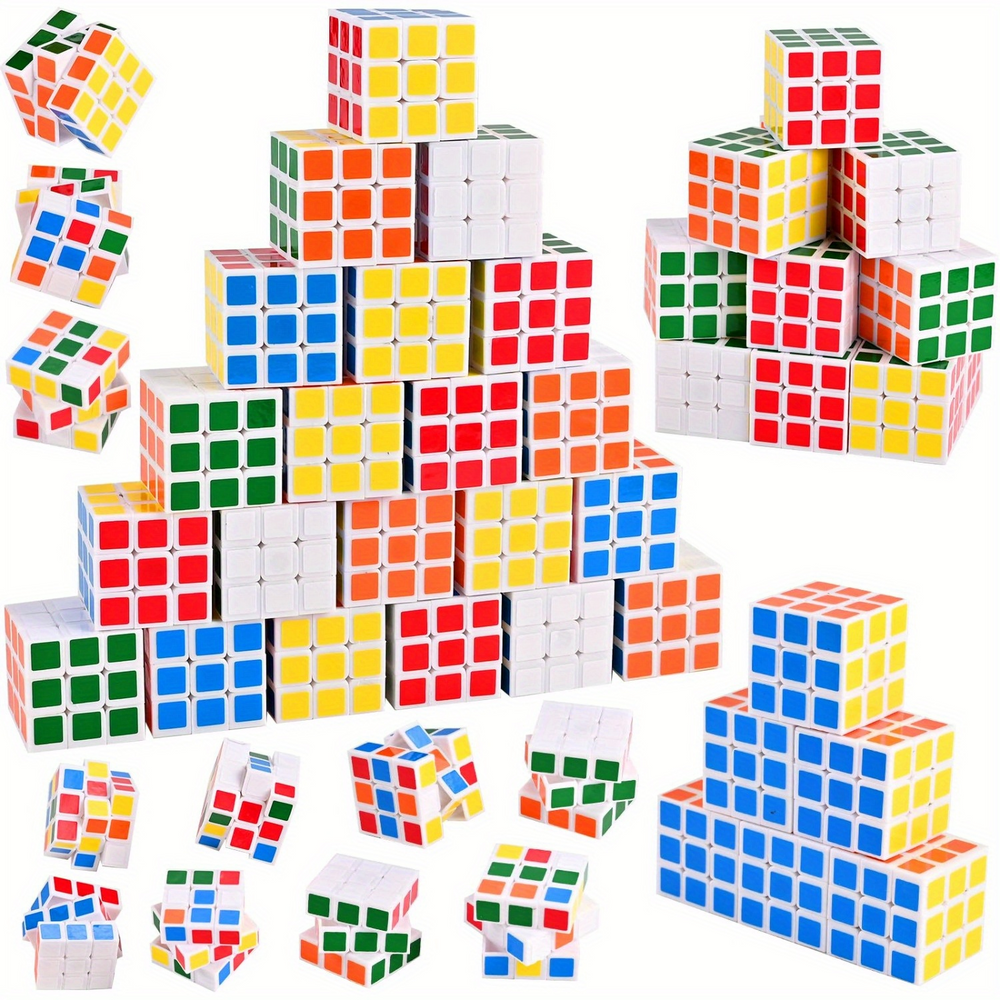 Mini Cube 24 Pack Magic Cube, Puzzle Party Favors for Kids Party Puzzle Game Toys Classroom Rewards & School Prize for Students, Stress Relief Toys Goody Bag Filler Birthday Easter Gift