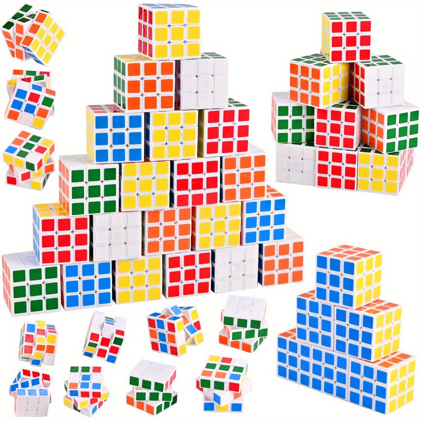 Mini Cube 24 Pack Magic Cube, Puzzle Party Favors for Kids Party Puzzle Game Toys Classroom Rewards & School Prize for Students, Stress Relief Toys Goody Bag Filler Birthday Easter Gift