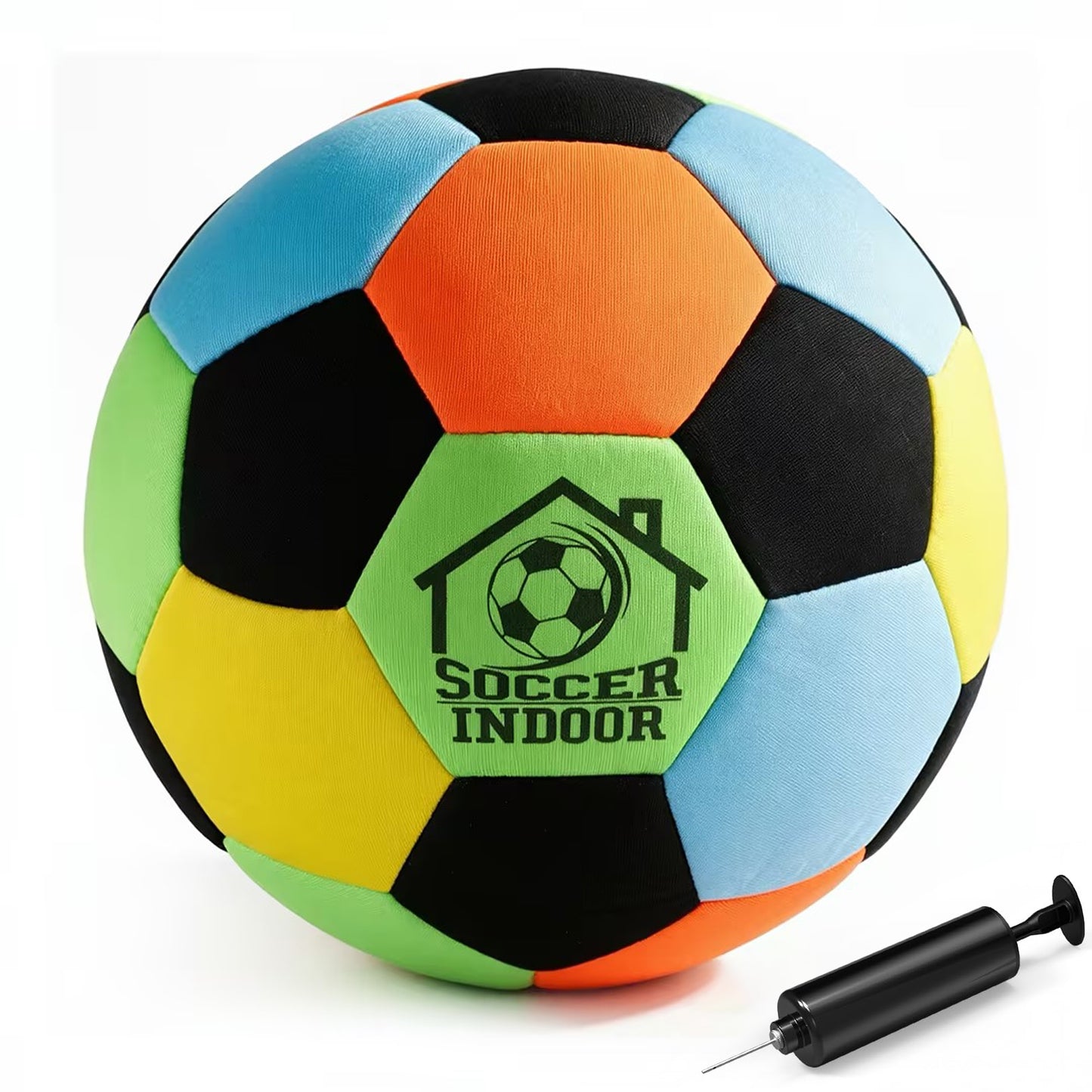 Indoor Size 4 Padded Soccer Ball for Girls (Ages 3+), Boys (Ages 3+) & Adults - Bring Soccer Practice Home - Perfect for Juggling - Gift for Soccer Player
