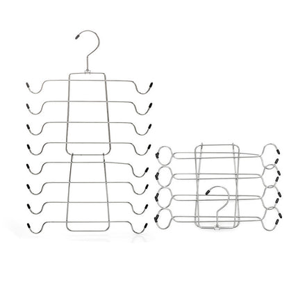 3 Pack Tank Top Hanger, Rotating Bra Organizer Space Closet Organizer 8 Tier Metal,holds tank tops and bras, compact, build, multi layer