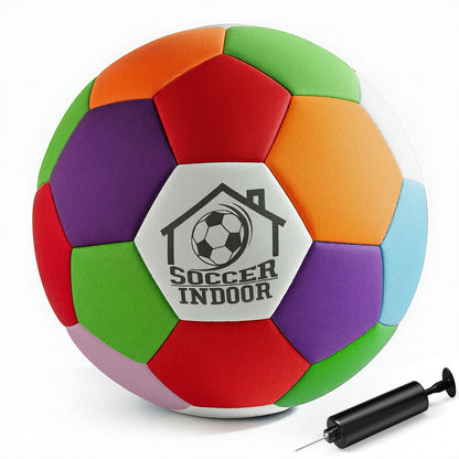 1P Soft Indoor Soccer Ball with Pump Felt Official Size 4 Soccer Ball Safe Foam