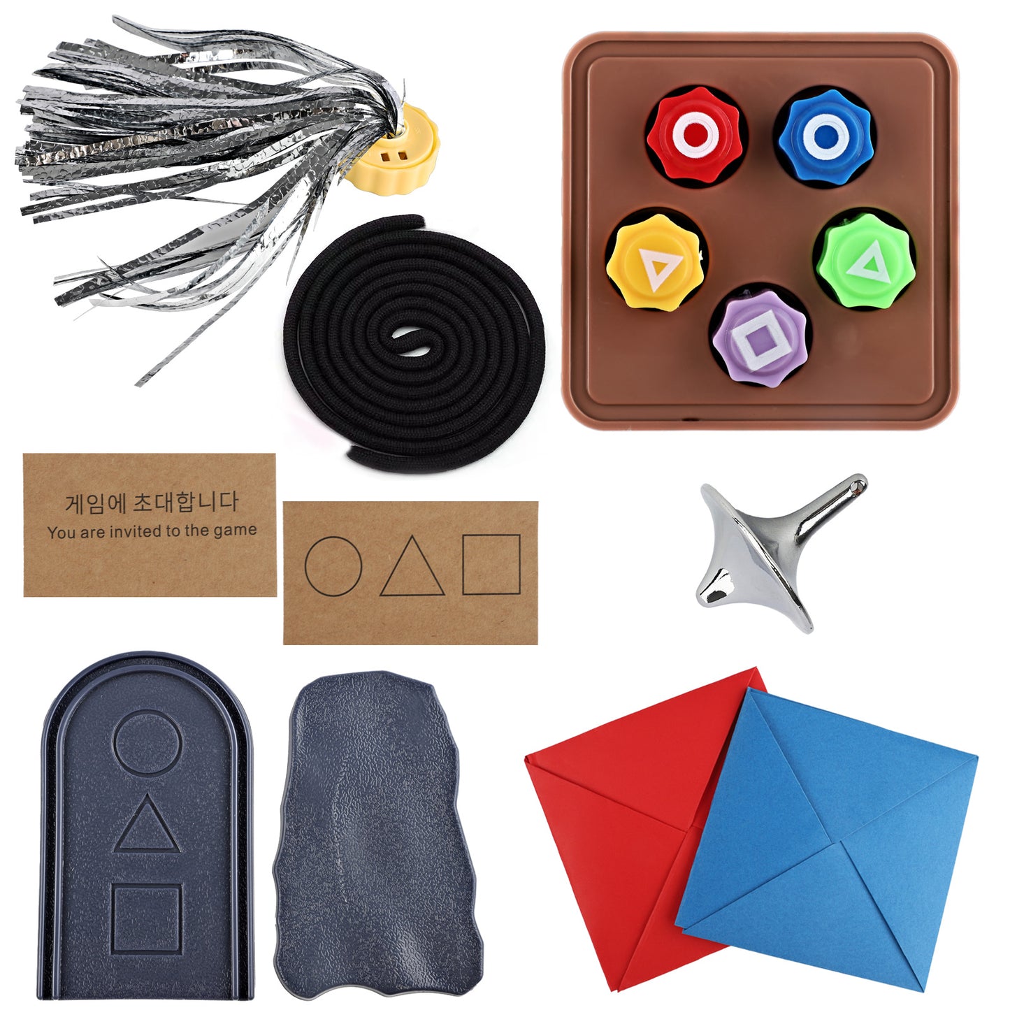 Gonggi Korean Game, Tossing Set (Korean Traditional Play Game) Jebi chagi Stone catching Biseokchigi Paeng-y DDAKJI & Family & Party, Easter Basket Stuffers, Christmas (1 Set)