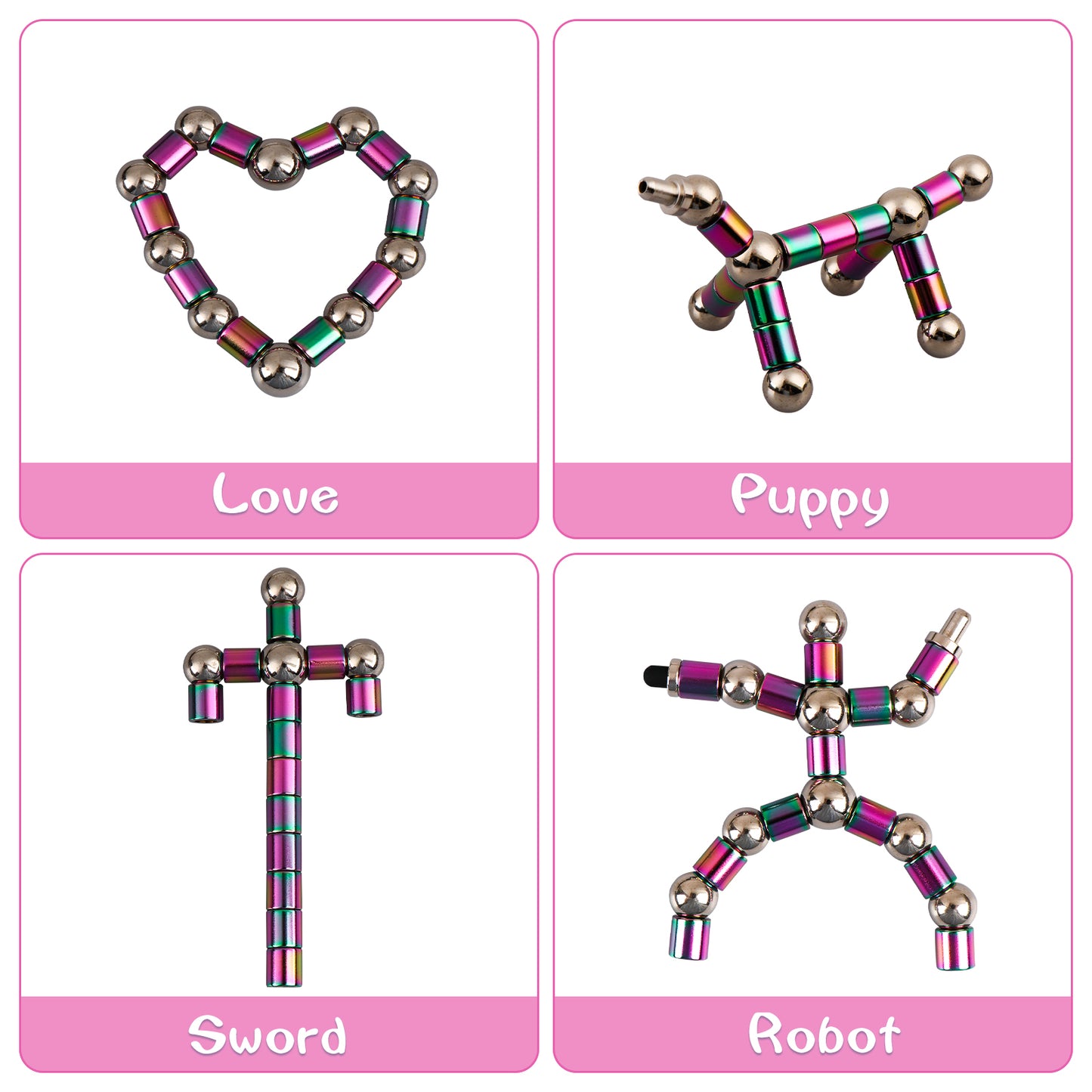 Toys Pen Magnetic Metal Pen Multifunctional Creative Writing Magnet Ballpoint Pen Decompression Colourful