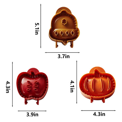 3PCS Mini Hand Pie Molds,Christmas Dough Presser Pocket Pie Molds