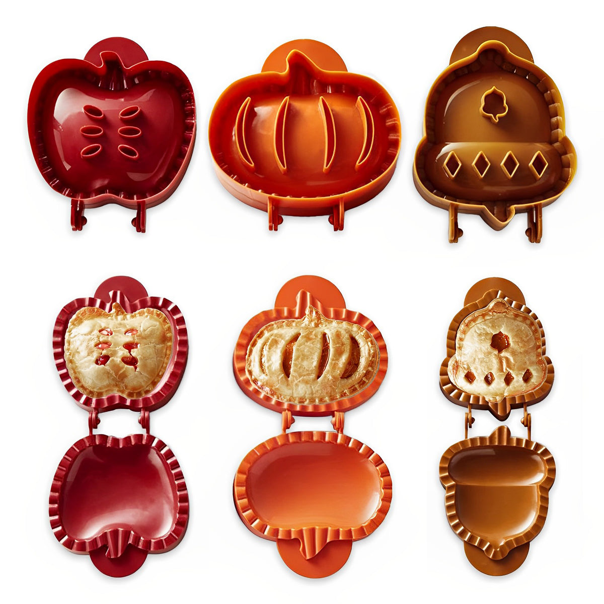 3PCS Mini Hand Pie Molds,Christmas Dough Presser Pocket Pie Molds