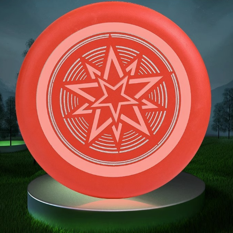 2 Pcs EVA luminous disc for outdoor sports, butterfly-shaped children's soft glowing disc, fluorescent beach children's toy，Red
