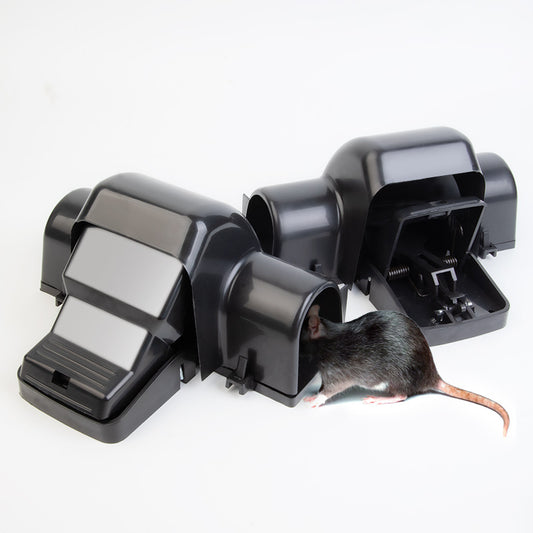 2 Pack Rat and Chipmunk Traps. Prevents Accidental Triggering with Dual Tunneled Design. Covered Snap Traps for Humane Kill, Reusable, Pest Control for Rats, Indoor & Outdoor Use.