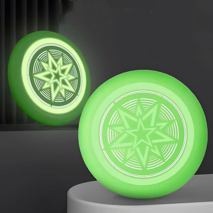 2 Pcs EVA luminous disc for outdoor sports, butterfly-shaped children's soft glowing disc, fluorescent beach children's toy，Geeen