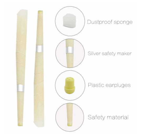 10 Pcs Ear Care Kit for Adults with Protective Discs and Cotton Swabs,Convenient Personal Ear Care Accessory Set with Protective Discs and Cotton Swabs for Home Use