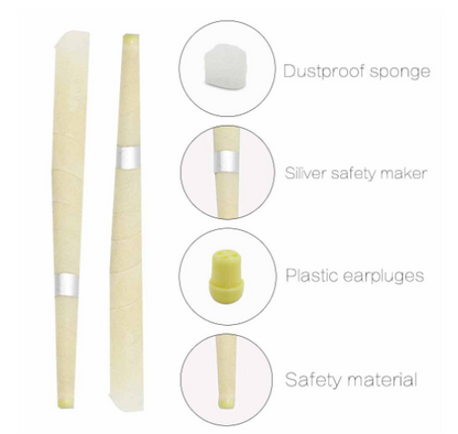 10 Pcs Ear Care Kit for Adults with Protective Discs and Cotton Swabs,Convenient Personal Ear Care Accessory Set with Protective Discs and Cotton Swabs for Home Use