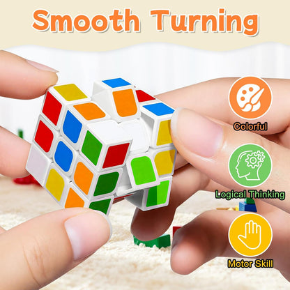 Mini Cube 24 Pack Magic Cube, Puzzle Party Favors for Kids Party Puzzle Game Toys Classroom Rewards & School Prize for Students, Stress Relief Toys Goody Bag Filler Birthday Easter Gift