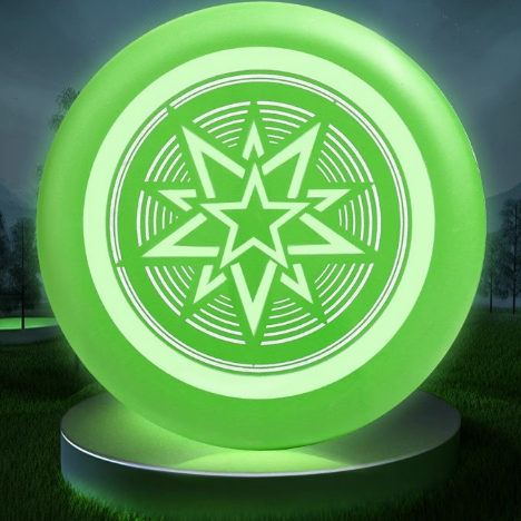 2 Pcs EVA luminous disc for outdoor sports, butterfly-shaped children's soft glowing disc, fluorescent beach children's toy，Geeen