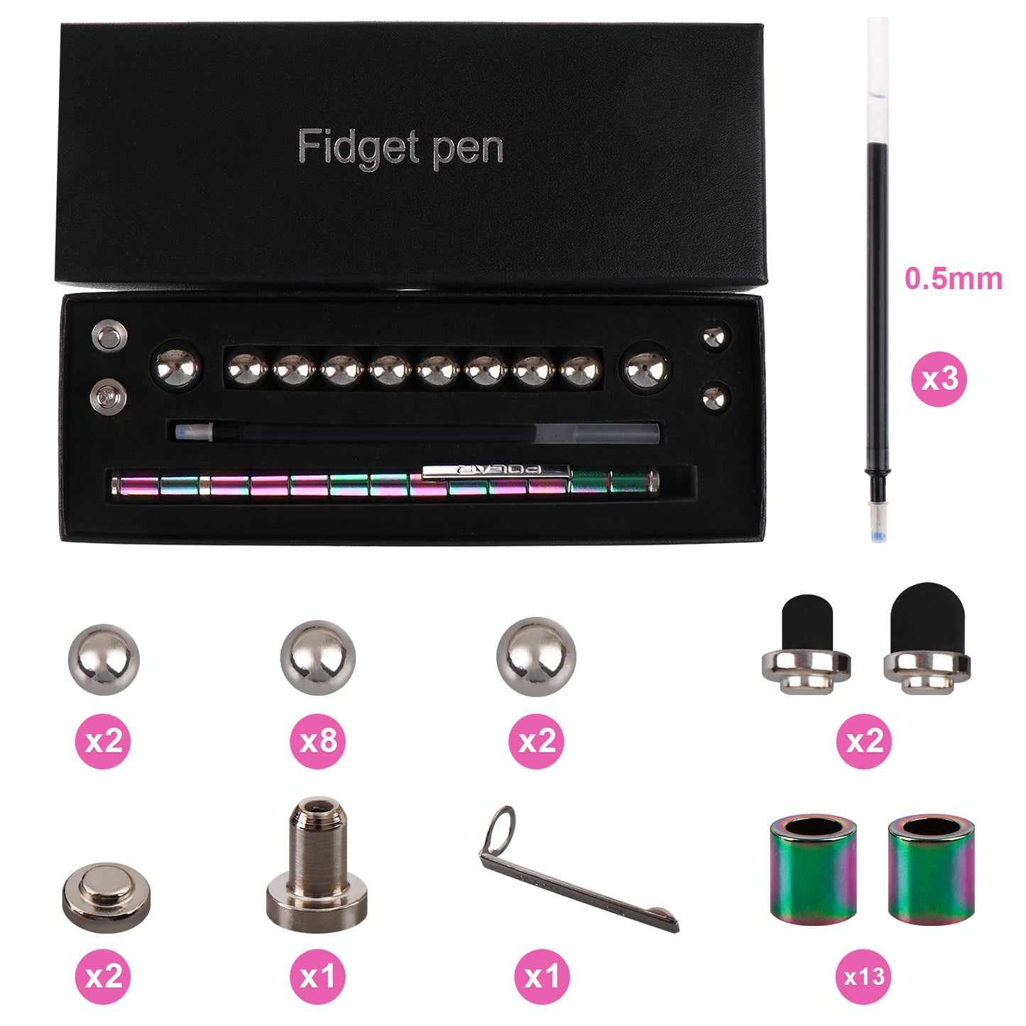 Toys Pen Magnetic Metal Pen Multifunctional Creative Writing Magnet Ballpoint Pen Decompression Colourful