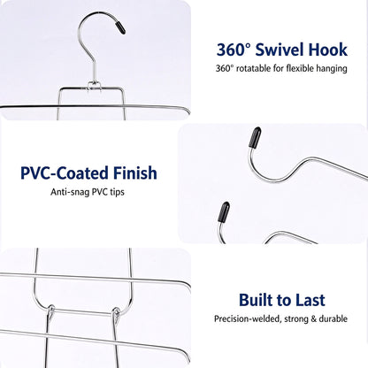 3 Pack Tank Top Hanger, Rotating Bra Organizer Space Closet Organizer 8 Tier Metal,holds tank tops and bras, compact, build, multi layer
