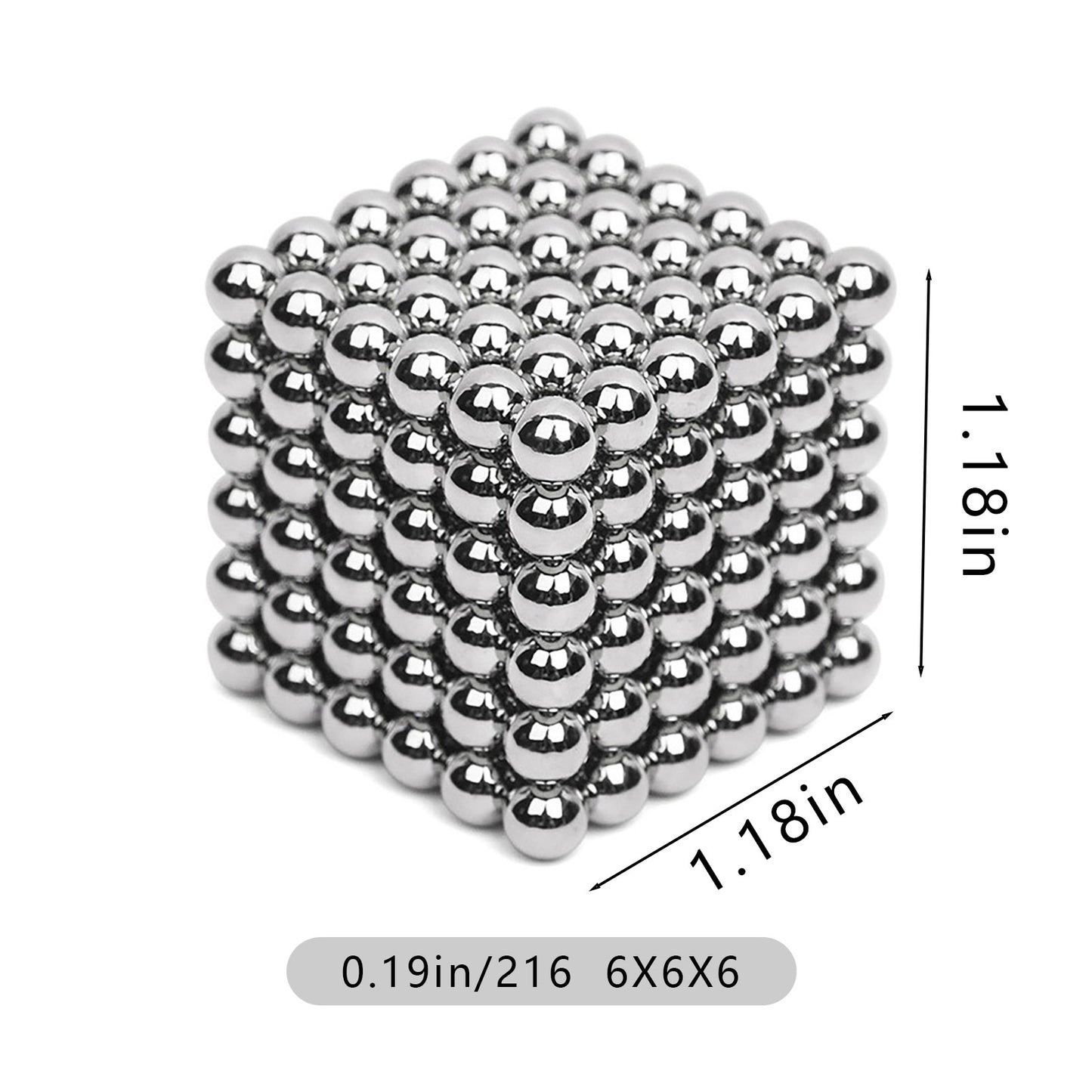 Magnetic Putty Balls for Teenager Adults, Creative 3D Versatile Beads，Fidget Toy Stress Reliever Magnet Slime Beads 216Pcs