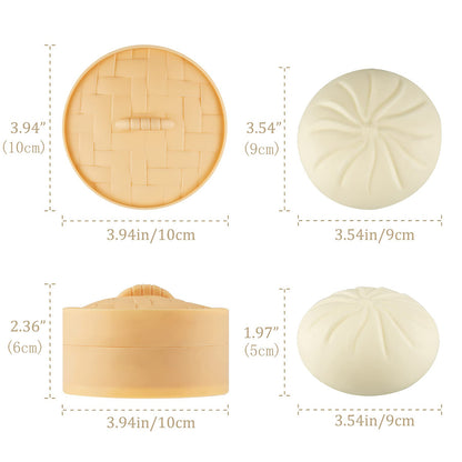 1P Baozi Shaped Squeeze Decoration,Soft Squeeze Decompression Dough,for Desktop Ornament Home Shelf Display