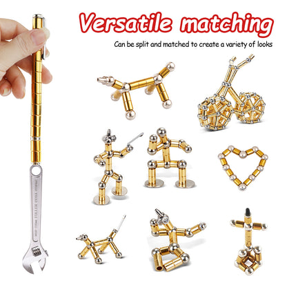 Magnetic Fidget Pen, Decompression Toy Pen Gifts, Office Desk Accessories | Sensory Toy for Stress & Anxiety Relief, Cool Gadget Stuff for Teens Adults 8-15 Years Old Boys Girl, Birthday Christmas Gift