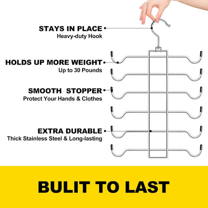 3 Pack Tank Top Hanger, Rotating Bra Organizer Space Closet Organizer 8 Tier Metal,holds tank tops and bras, compact, build, multi layer