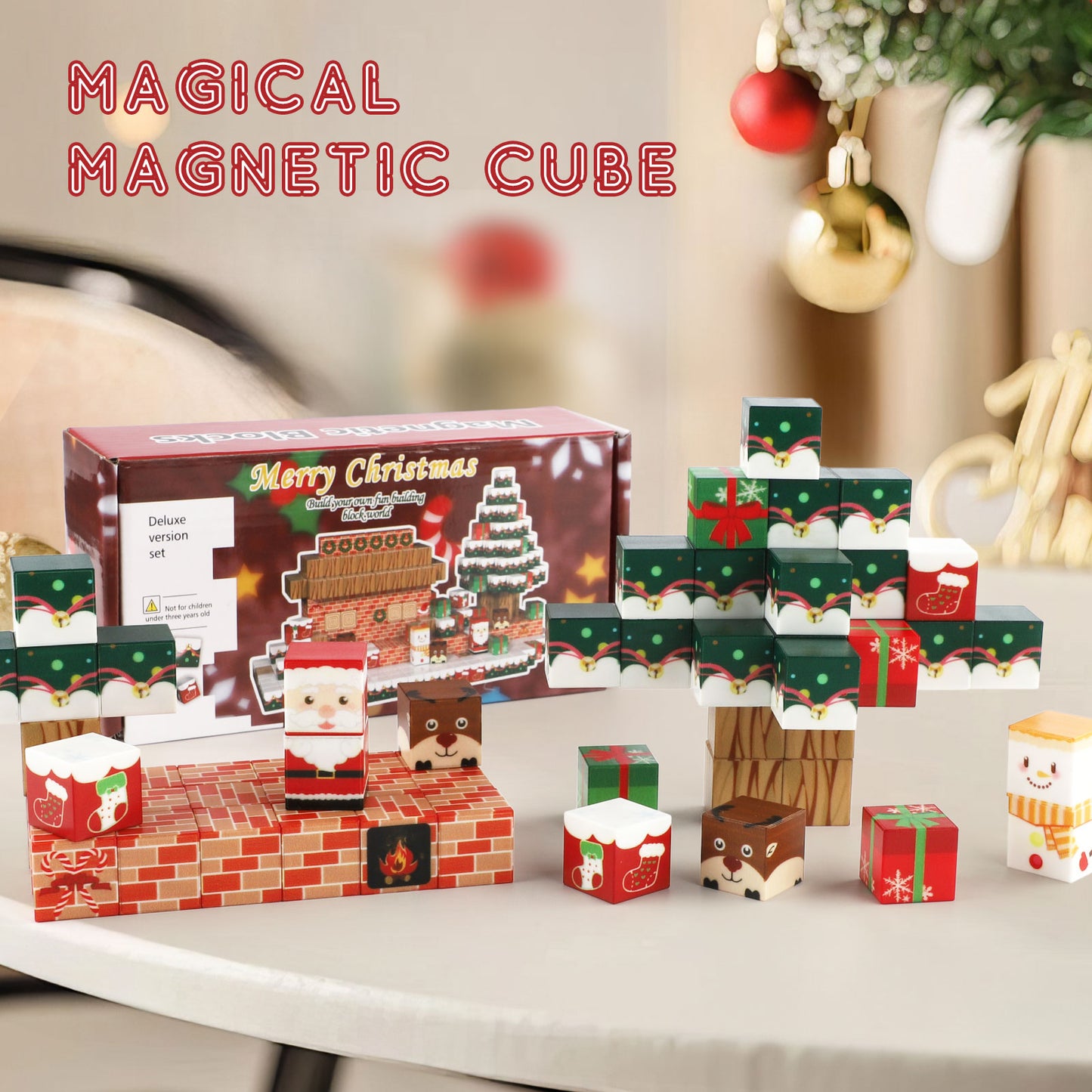 Magnetic Blocks,Magnetic Building Blocks, Magnetic Blocks STEM Toddler Kids Toys, Construction Toys for Kids Ages 3+, Christmas Birthday Gifts for Boys & Girls