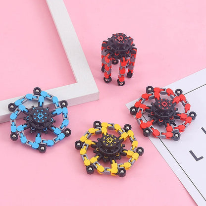 Transformable Fidget Spinners Toys 4 Pcs for Kids and Adults Stress Relief Sensory Toys for Boys and Girls Age 8-13 Fingertip Gyros Party Favors Birthday Gifts for Teens Road Trip Travel Toy