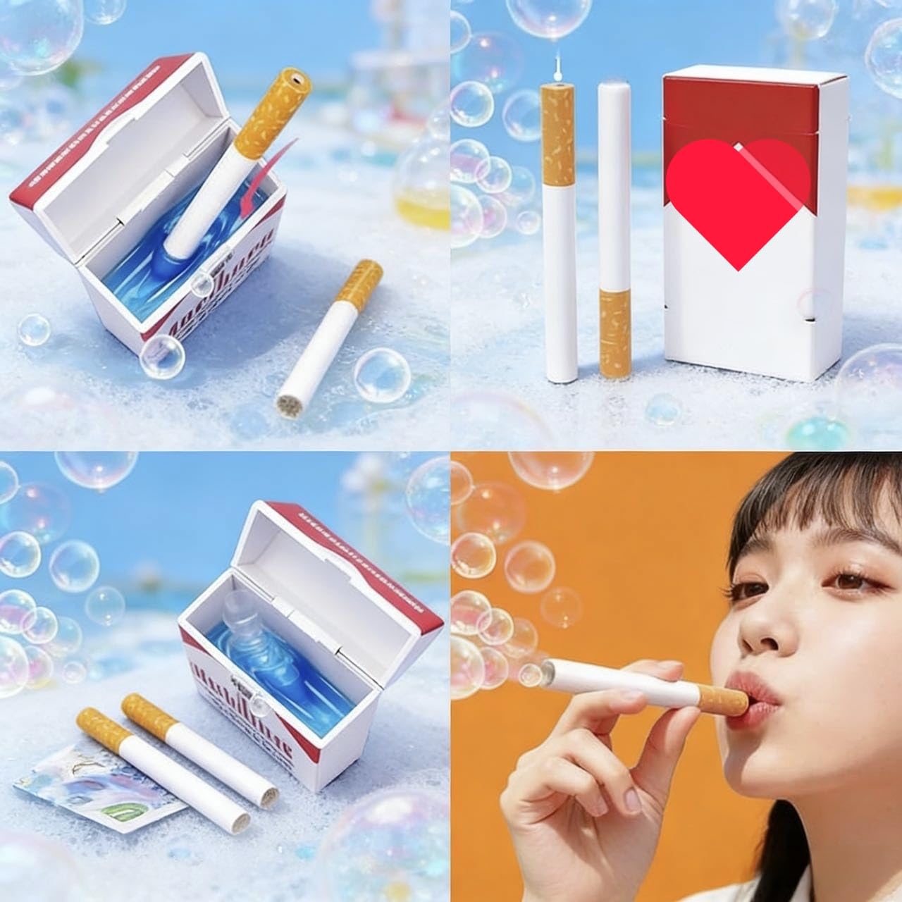 2Set Novelty Bubble Blower Box Set,Stress Relief Toys that Blow Bubbles,Funny Mini Bubble Box Stick Toy for Men Women for Relaxation Fun Office Party Gift Idea