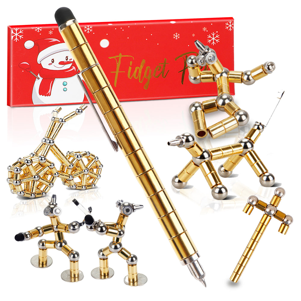Magnetic Fidget Pen, Decompression Toy Pen Gifts, Office Desk Accessories | Sensory Toy for Stress & Anxiety Relief, Cool Gadget Stuff for Teens Adults 8-15 Years Old Boys Girl, Birthday Christmas Gift