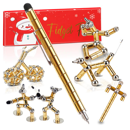 Magnetic Fidget Pen, Decompression Toy Pen Gifts, Office Desk Accessories | Sensory Toy for Stress & Anxiety Relief, Cool Gadget Stuff for Teens Adults 8-15 Years Old Boys Girl, Birthday Christmas Gift