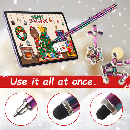 Fidget Pen, Magnetic Fidget Cool Gadgets Pen, Decompression Magnet Pen Fidget Toy,Christmas wrapping(Mixcolor)
