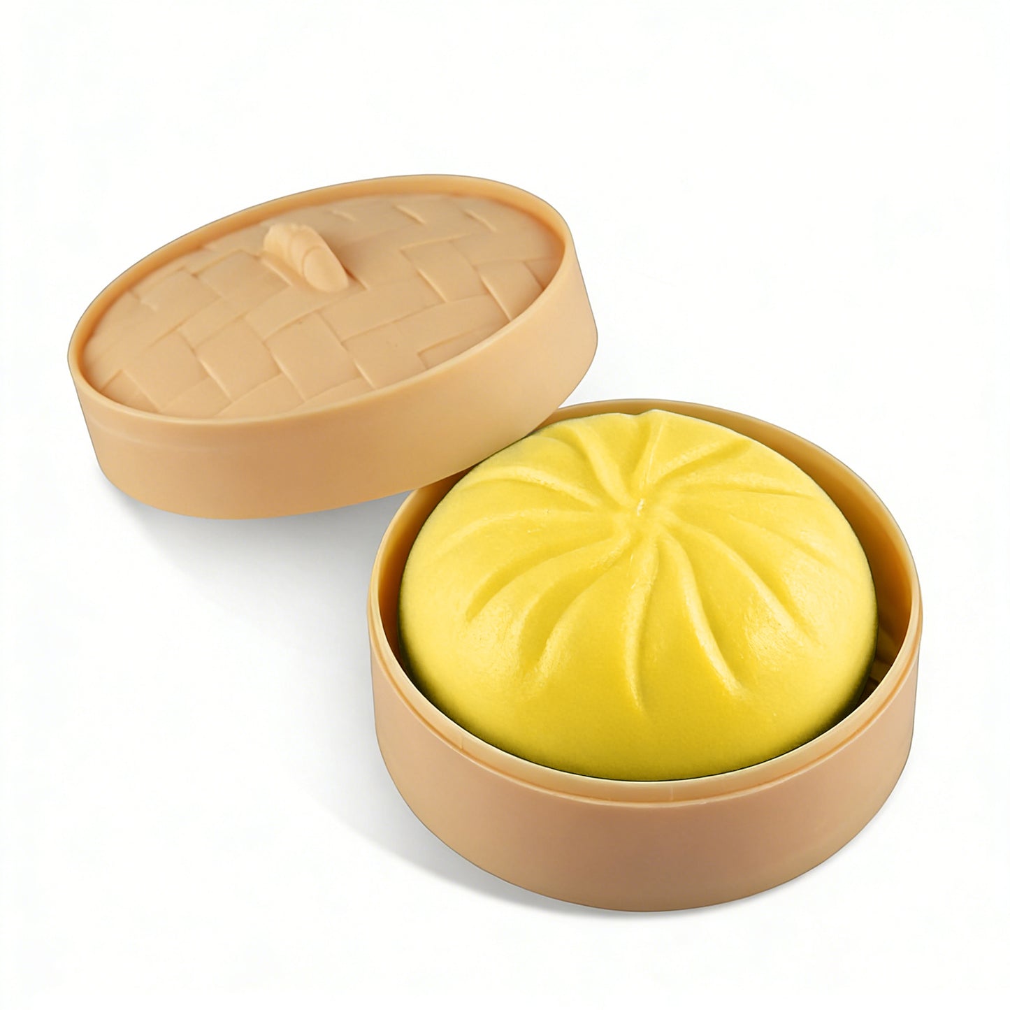 1P Baozi Shaped Squeeze Decoration,Soft Squeeze Decompression Dough,for Desktop Ornament Home Shelf Display