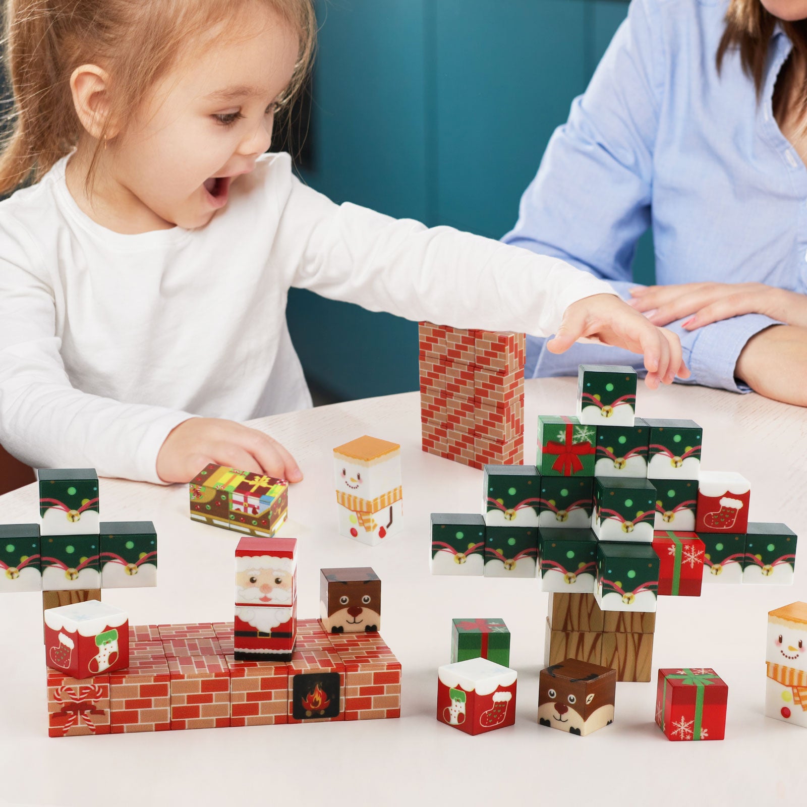 Magnetic Blocks,Magnetic Building Blocks, Magnetic Blocks STEM Toddler Kids Toys, Construction Toys for Kids Ages 3+, Christmas Birthday Gifts for Boys & Girls