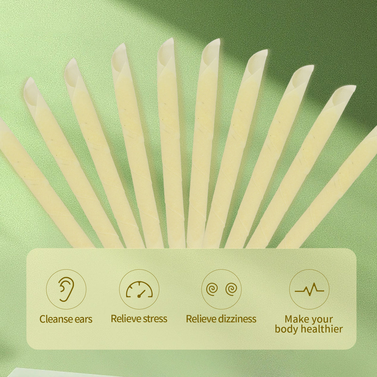 10 Pcs Ear Care Kit for Adults with Protective Discs and Cotton Swabs,Convenient Personal Ear Care Accessory Set with Protective Discs and Cotton Swabs for Home Use