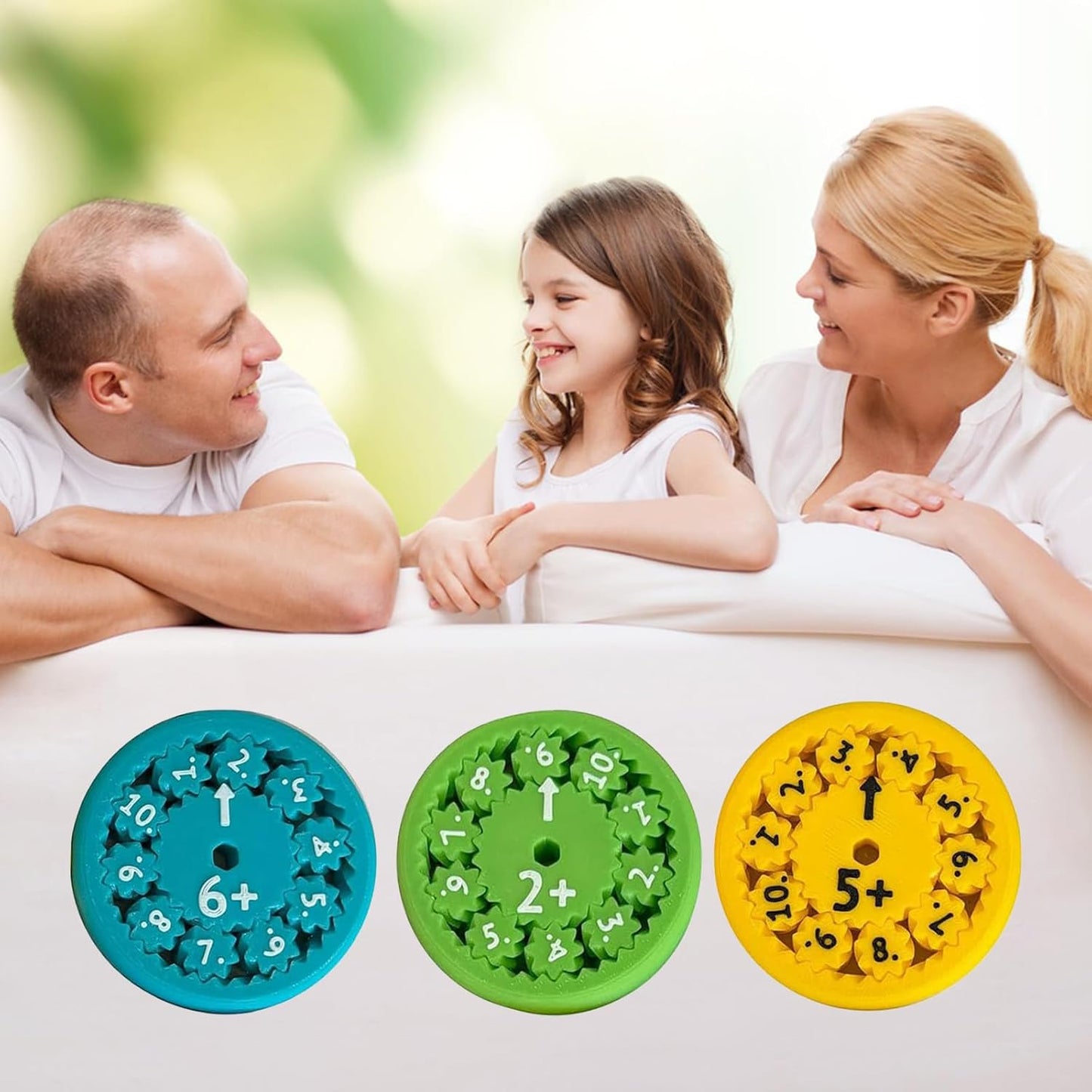 Math Fidget Spinner,Number Round Math Fidget Spinner for Children, Learn Addition&Subtraction& Multiplication & Division 18PCS