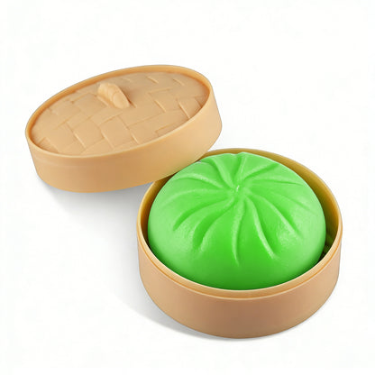 1P Baozi Shaped Squeeze Decoration,Soft Squeeze Decompression Dough,for Desktop Ornament Home Shelf Display