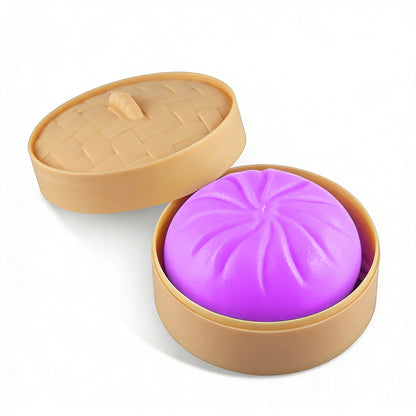 1P Baozi Shaped Squeeze Decoration,Soft Squeeze Decompression Dough,for Desktop Ornament Home Shelf Display