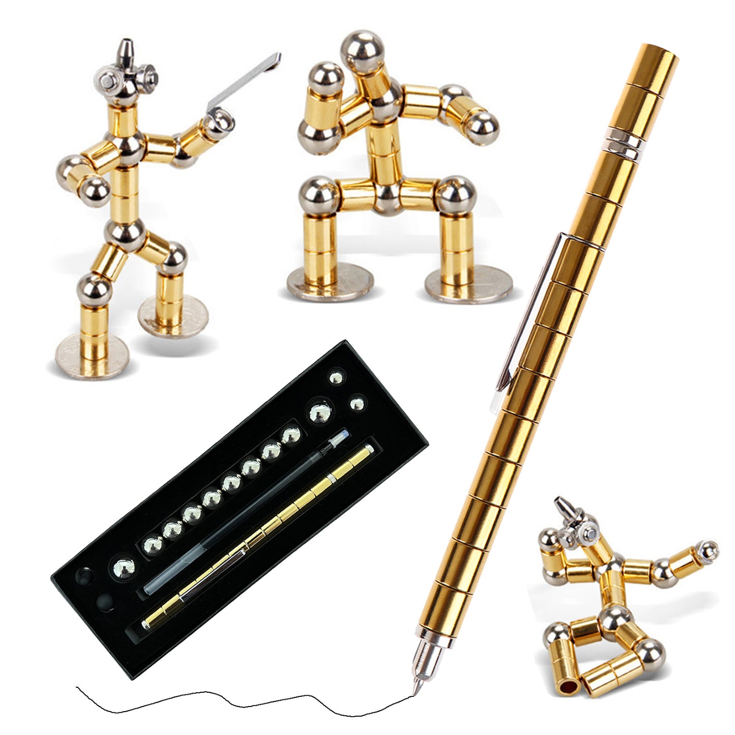 Fidget Pen, Decompression Magnetic Pen, Cool Fidget Toys for Stress and Anxiety Relief, Sensory Toys Best Gifts for Teenage Boys, Ideal Gift for 8-13 Years Old, Novelty Gifts for Teen and Adults