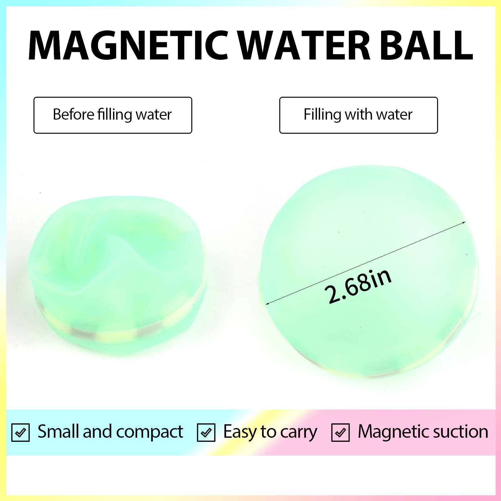 Reusable Water Balloons,12 Pcs Magnetic Splash Refillable Balls,Summer Water Toys for Kids Pool Beach & Outdoor