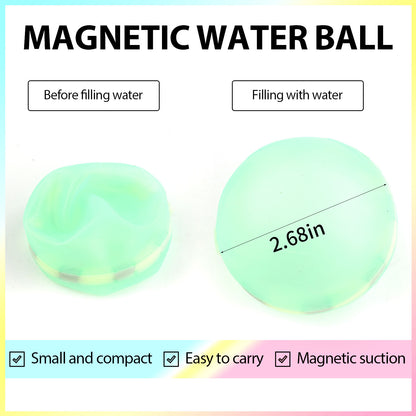 Reusable Water Balloons,12 Pcs Magnetic Splash Refillable Balls,Summer Water Toys for Kids Pool Beach & Outdoor